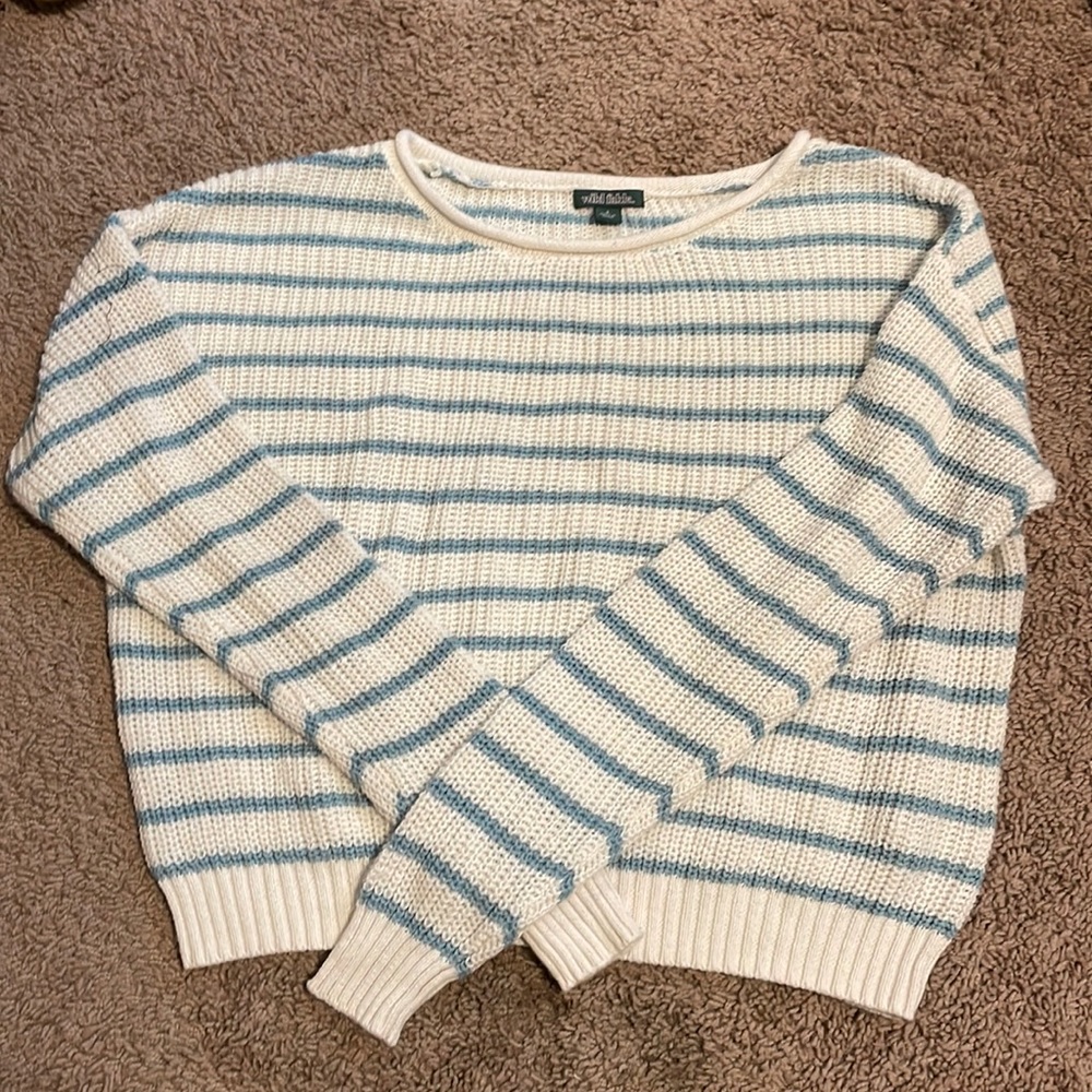 Blue and white stripped sweater